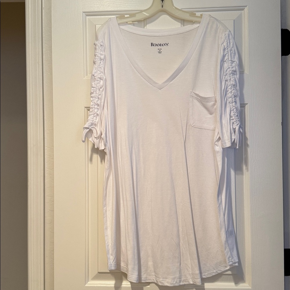 Roaman's White Short Sleeve Tee